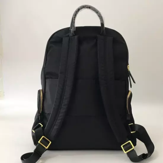 TUMI Voyageur Backpack Carson Ladies Black Nylon & Leather Bag Casual Outlet