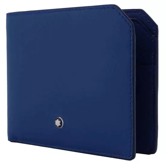 Montblanc Cobalt Leather 6cc Meisterstuck Selection Soft Wallet 130059