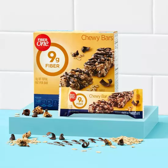 Chewy Bars, Oats & Chocolate, Fiber Snacks, Mega Pack, 15 Ct