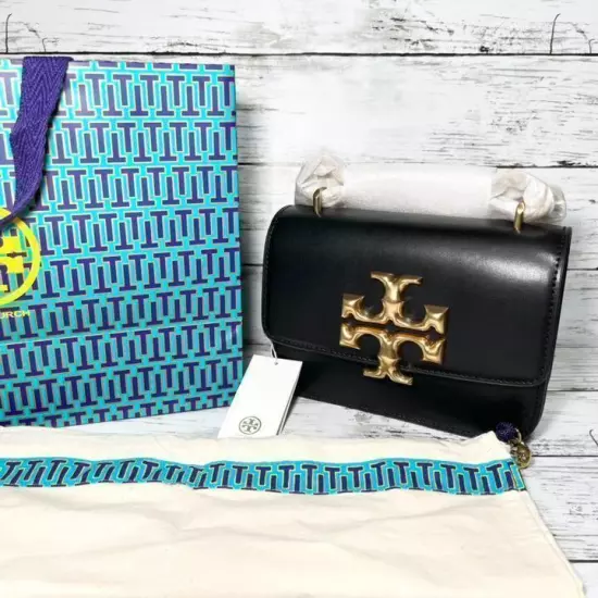 Tory Burch Eleanor Small Convertible ShoulderBag Black 73589 w/dustbag & Shopper