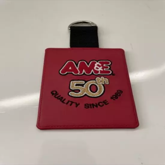 AM&E 50th anniversary Golf Red Bag Tag Golf NEW