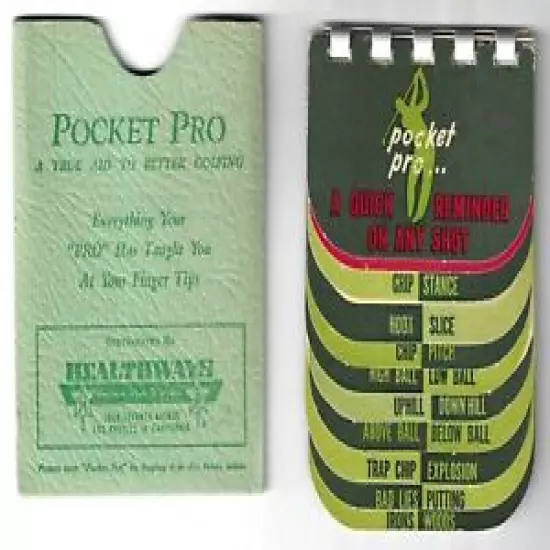 Vintage Pocket Pro Golf Booklet. w/Holster NICE!