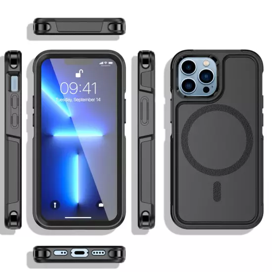 MagSafe Case Fr iPhone 13 Pro Max 15 Shockproof Heavy Duty Rugged Magnetic Cover