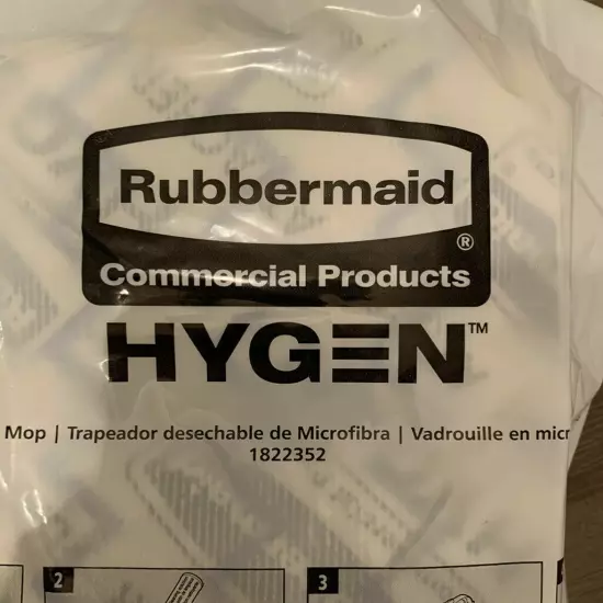 Rubbermaid HYGEN Disposable Microfiber Mop Pads Remove 99.9% of Germs with water