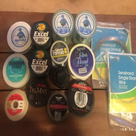 Fishing Line, Mixed Lot Of 15