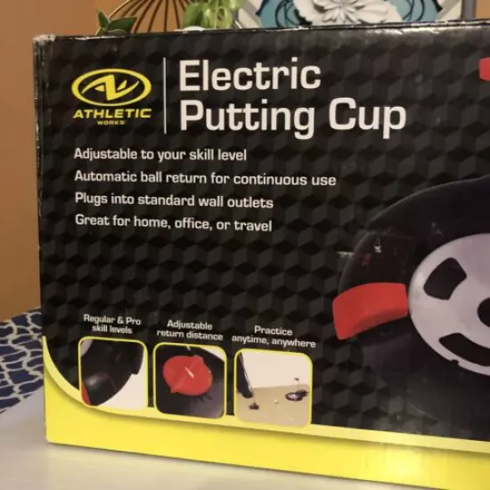 Athletic Works Electric Putting Cup, Adjustable skill level, Auto ball return 