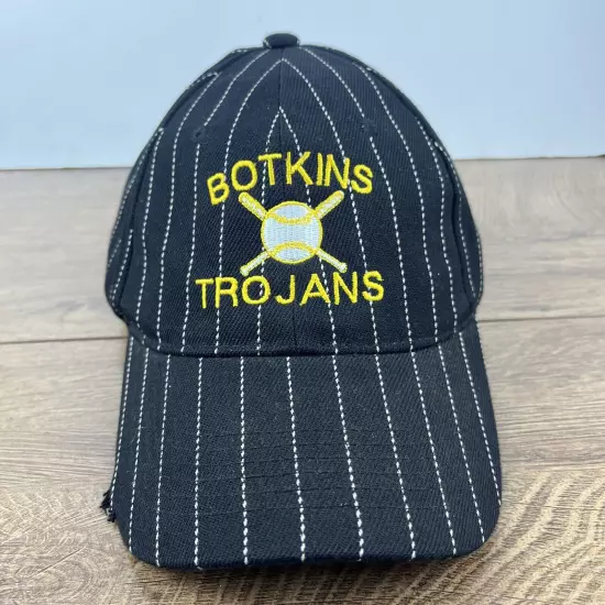 Botkins Trojans Baseball Hat Black Hat Adjustable Adult Size Hat Black Cap