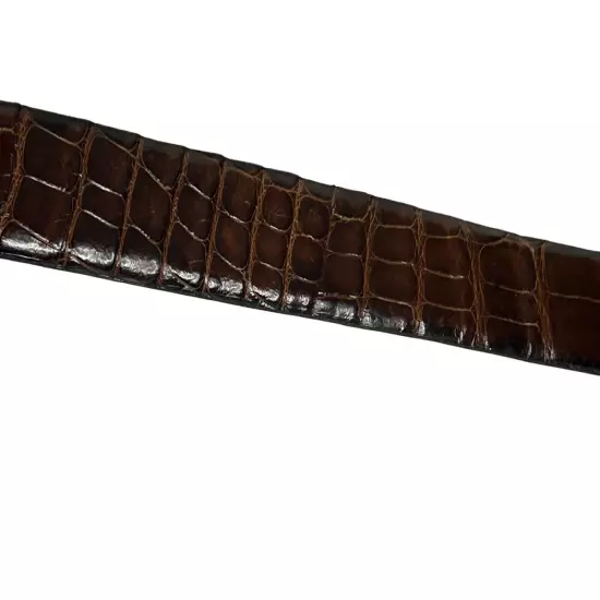 Saks 5th Avenue Genuine Brown American Alligator Leather Belt Mens 38