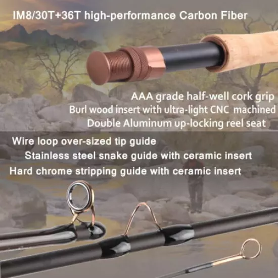 Maxcatch #3 #4 #5 Nymph Fly Fishing Rod 9'-10'6"/ 9'6''-11'0'' Extension Section