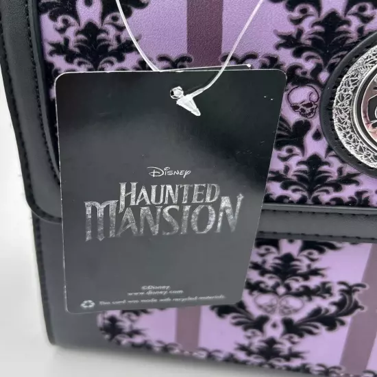 Disney Haunted Mansion Mdm. Leota Crossbody Bag Purple/Black/Silver Chain W Tags