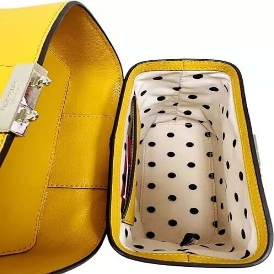 Kate Spade Voyage Leather Small Top-Handle Sunglow Yellow CROSSBODY NEW