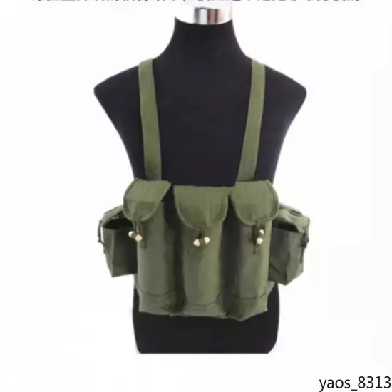 Russia AK Chinese 56 Tactical Chest Rig Vest Pouch with Belt Canvas Bag