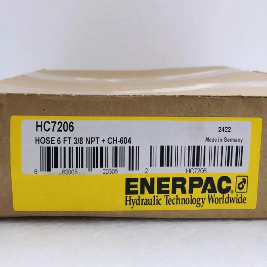 Enerpac HC7206 Hydraulic Hose 6 Ft. 3/8" NPT + CH-604 700 Bar/ 10,000 PSI