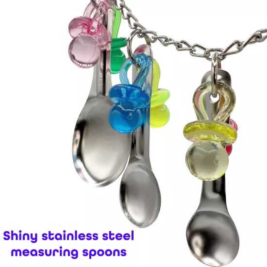 1969 Spoon Pacifier Shine - Shiny durable bird cage toy, Made in the USA