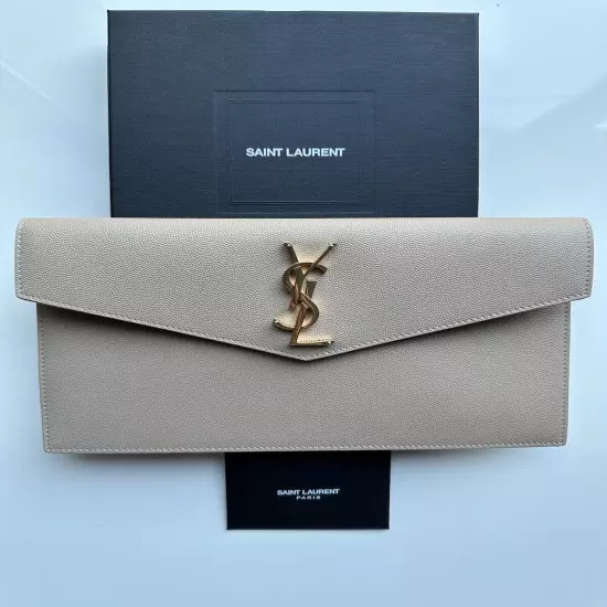 YVES SAINT LAURENT YSL Women’s Clutch Flap Medium!