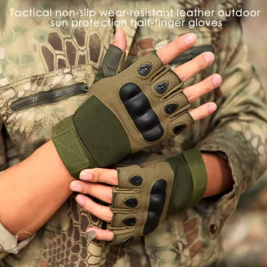 Fingerless Gloves Outdoor Motorcyclist Hunting Driving Hiking Shooting