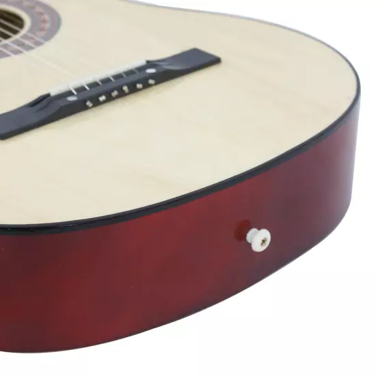 38" Kids Acoustic Guitar Full Size 6-String Guitar for Starter Beginner Natural