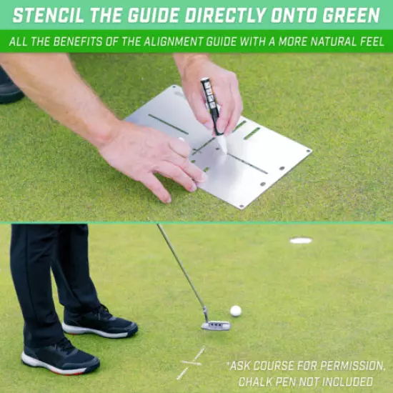 GoSports Golf Putting Alignment Stencil and Guide Set