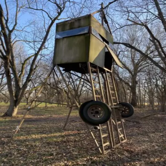 potable deer blind on wheels