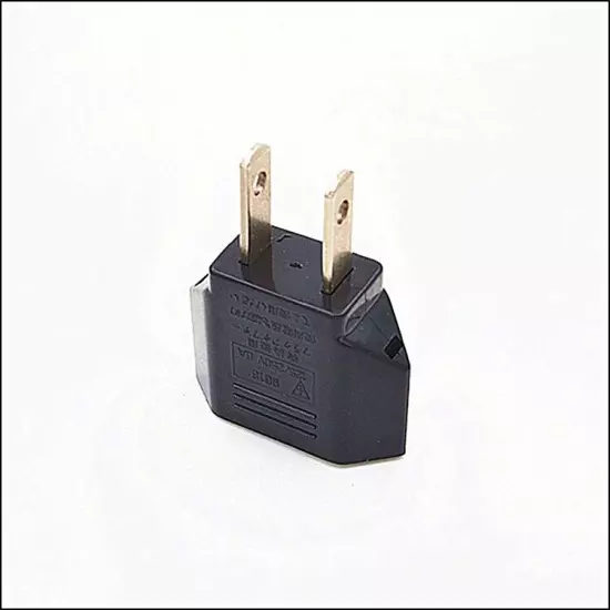 2 Pin EU Euro Europe to US USA Power Jack Wall Plug Converter Travel Adapter