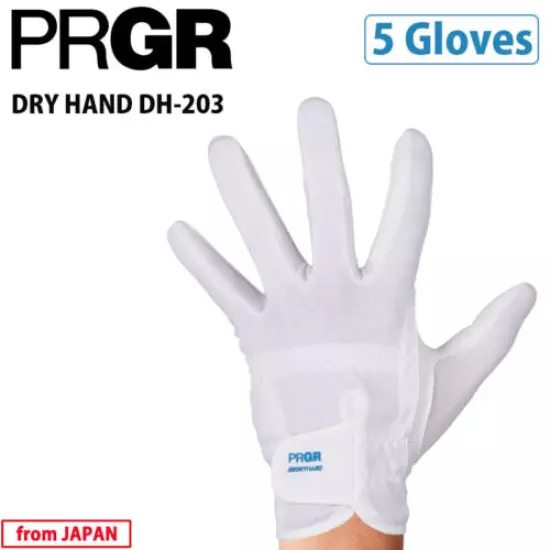 2022 New Color ! Yokohama PRGR Golf Japan DRY HAND DH-203 Men's GLOVE Set of 5