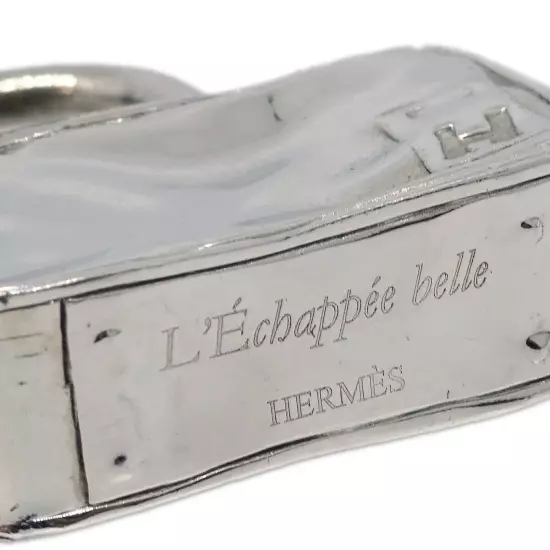 Hermes 2009 Limited Trunk Cadena Padlock Bag Charm Silver 183535