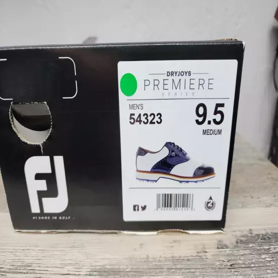 NEW *No Box Lid* Footjoy FJ PREMIER SERIES Golf Shoes Mens Sz 9.5 DryJoy Premium