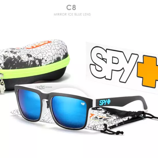 New Spy Polarized Sunglasses Men Classic Ken Block Unisex Square -- Original Box