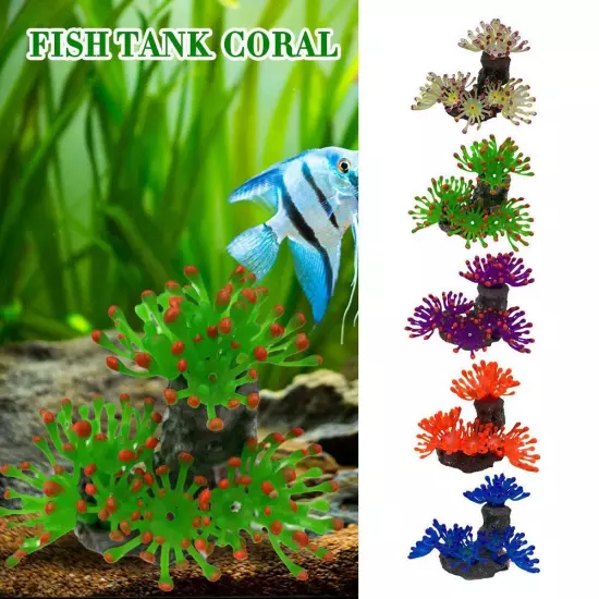 Fish Tank Coral Environmentally Friendly Silicone Odorless Simulated Coral D7