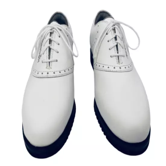 Reebok 36090 Women's White Leather Oxford Spikeless Golf Shoe Size 7.5B USA