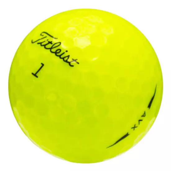 48 Titleist AVX Yellow Mint Used Golf Balls AAAAA *In a Free Bucket!*