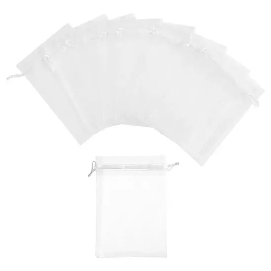 Gift Bags Gift Jewellery Organza Pouches Sheer Wedding 100Pcs Birthday