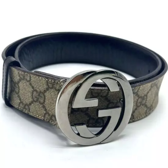 GUCCI Belt Interlocking GG Supreme pvc