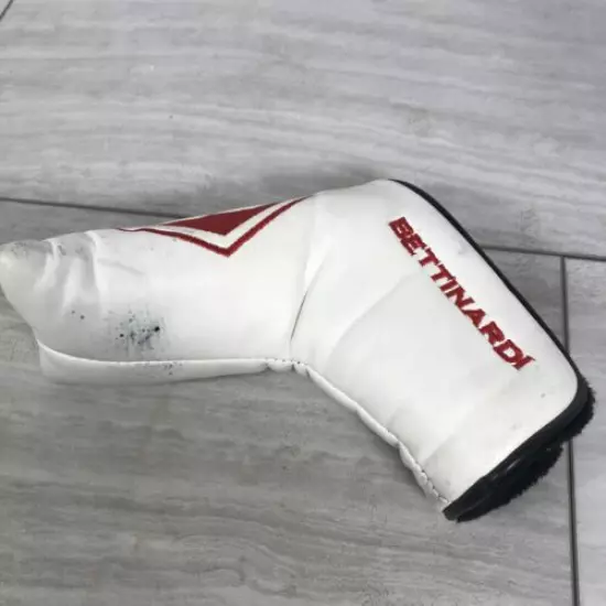 "PREOWNED" BETTINARDI RED WHITE BLADE PUTTER COVER Embroidered