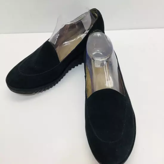 FLY London Leather Slip-Ons Luan Black 39 W Suede Size 7