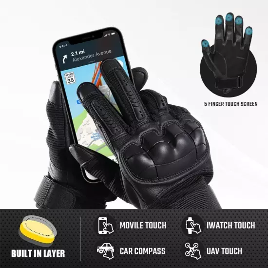 Men's Touch Screen Full Finger Outdoor Cycling Sports Military Tactical Gloves