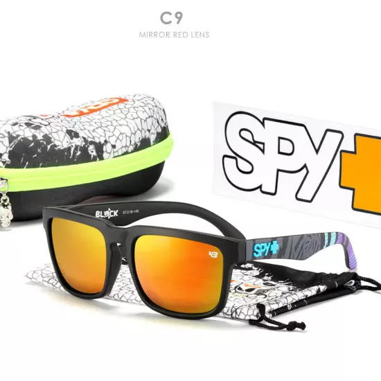 New Spy Polarized Sunglasses Men Classic Ken Block Unisex Square -- Original Box