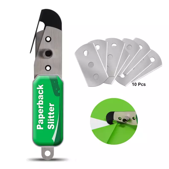 Paperback Slitter Cutter Knife Car Vinyl Wrap Decals Sticky Non-Stikcy 10 Blades