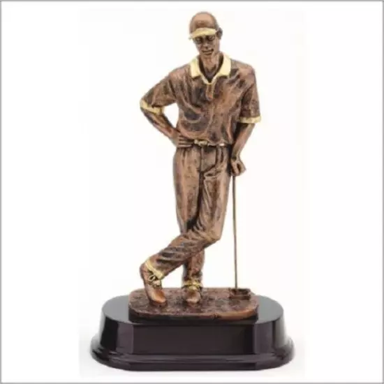 10" Golf Male Trophy Personalized Free