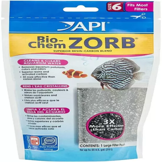 API BIO-CHEM ZORB SIZE 6 Aquarium Canister Filter Filtration Pouch 1-Count Bag