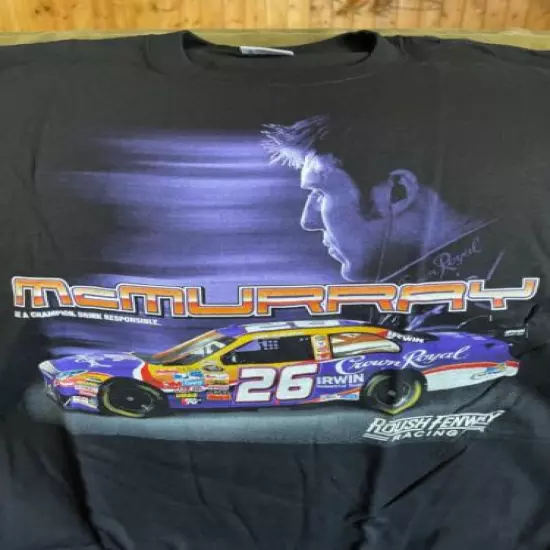 JAMIE MCMURRAY #26 CROWN ROYAL CHASE AUTHENTICS T-SHIRT BLK NEW W/TAGS X-LARGE