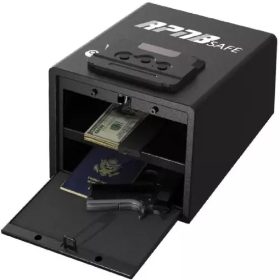 RPNB Gun Safe for Pistols, Quick-Access Pistol Safe with RFID & Digital Key Pad