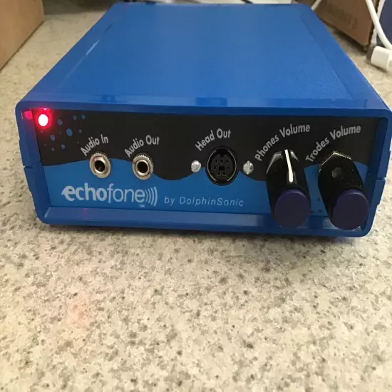 Echofone, Ultrasonic Listening Device Dolphin Sonic Amplifier Headphones RARE