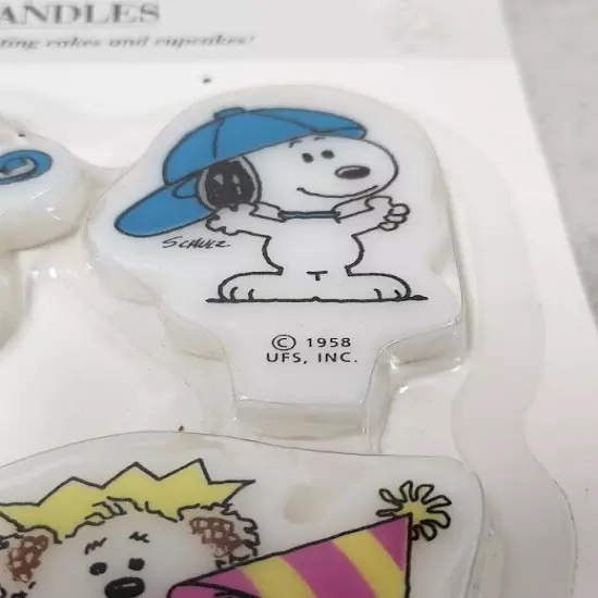 Vintage Peanuts Snoopy Belle Birthday Party Candle Set Toppers NEW Hallmark