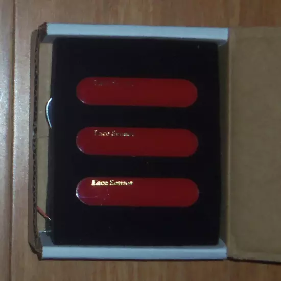 Jeff Lace® Custom Testarossa Pickup Set~Red Covers Gold Lace Sensor Logo~USA~New