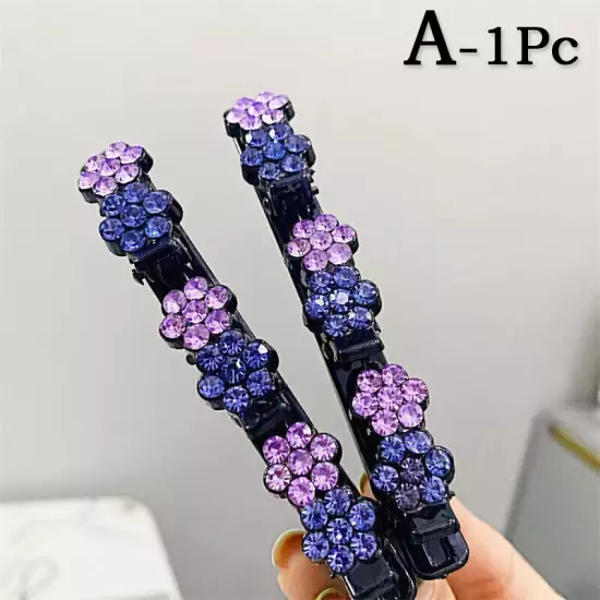 Bling Crystal Hairpins Headwear Women Girls Rhinestone Hair Clip Pins BarretteX1