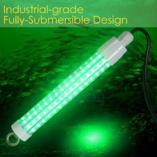 5000000LM LED GREEN UNDERWATER SUBMERSIBLE NIGHT FISHING LIGHT crappie ice squid