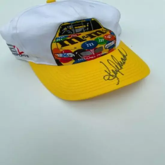 Vintage 1990's Ken Schrader Autographed NASCAR M&M #36 baseball cap