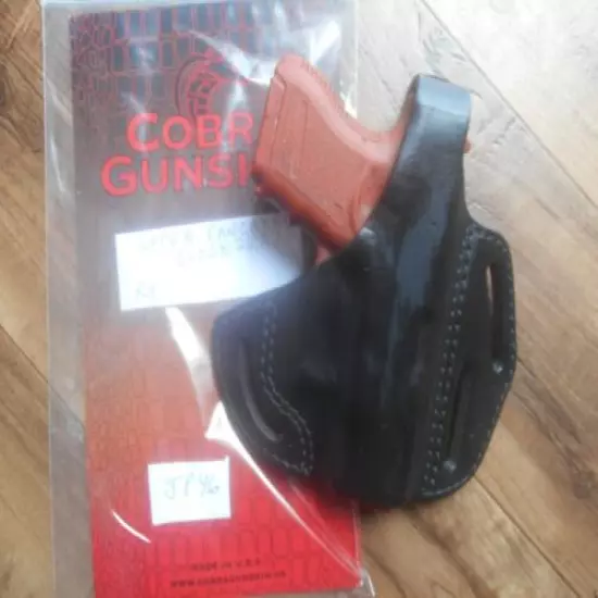  Cobra Leather OWB,Leather Holster Fits Glock,26,27 Right Black JP46