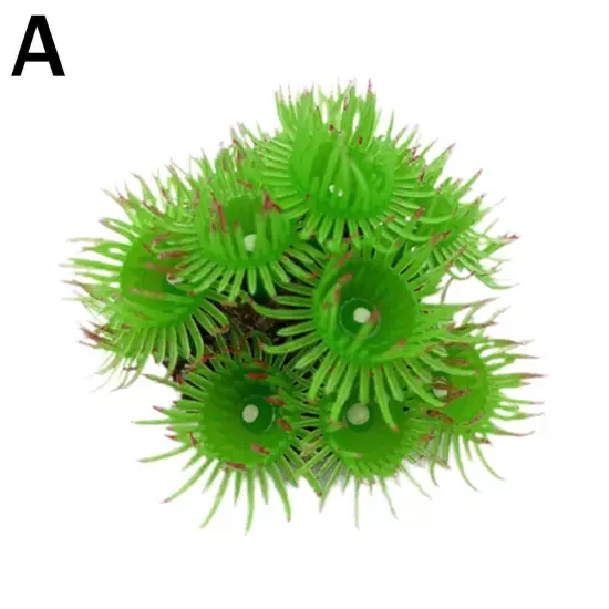 Silicone Glowing Simulates Coral Aquarium Plants Decor Fish Tank Ornament~